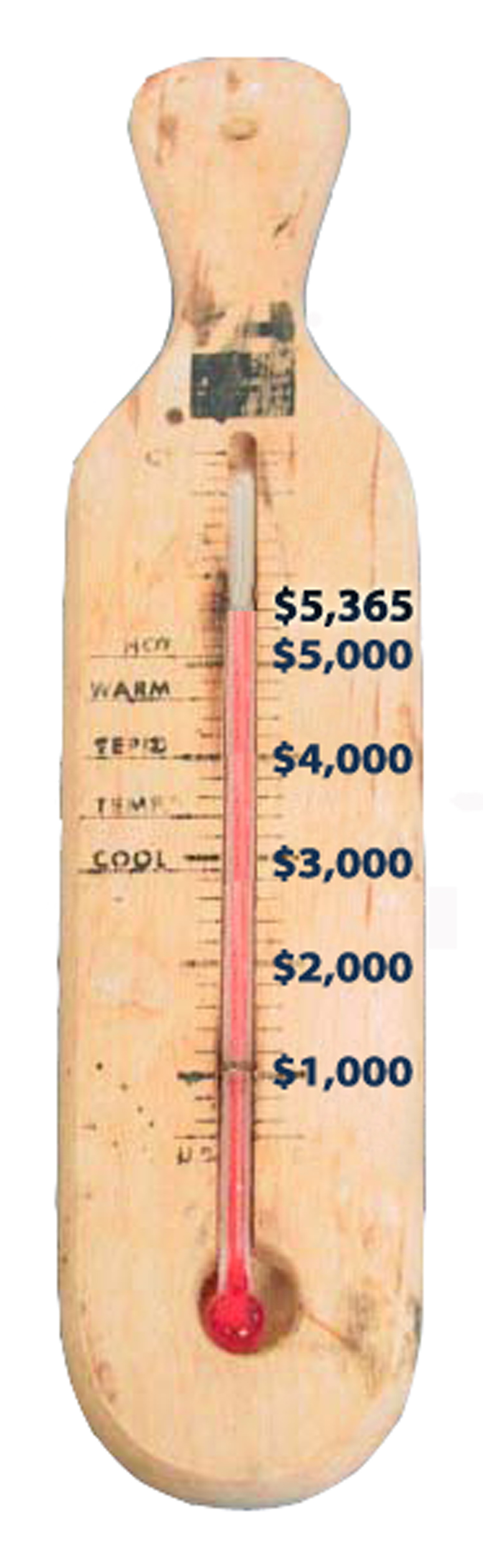 Themometer for 2009 Matching Gift Campaign